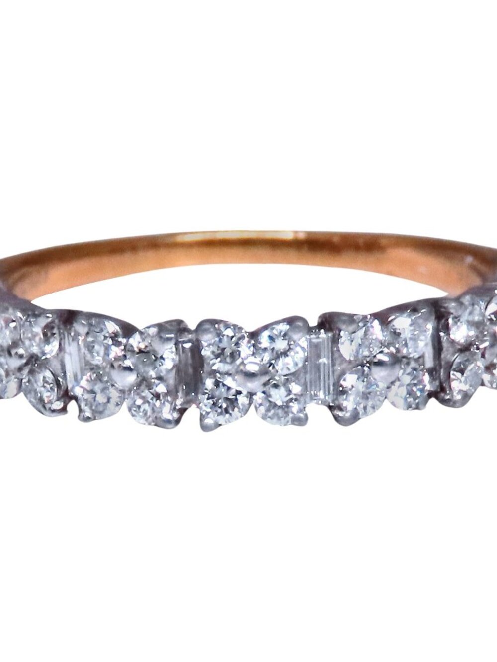 .75ct Natural Baguette & Round Diamonds Bank 18kt gold Flat 12290*